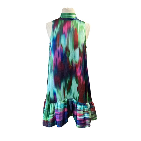 Belle Badgley Mischka Dresses & Skirts - Belle Badgley Mischka Hadley Dress Sz 4 New Green‎ Colorful Satin A Line Read